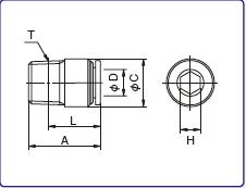 Five hexagon socket male connector